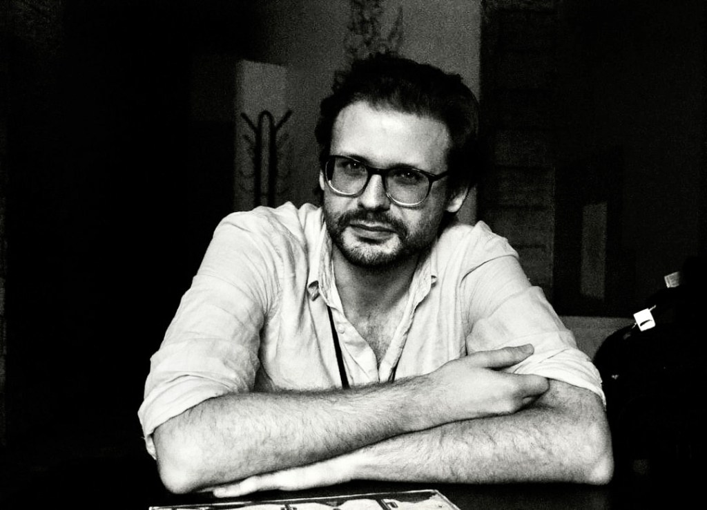 portrait of anatolij grigorjev in black and white